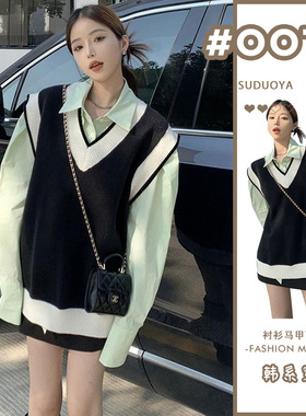 速发早秋茶歇法式桔梗新院连特裙子活泼俏皮独衣别致套装2024学款