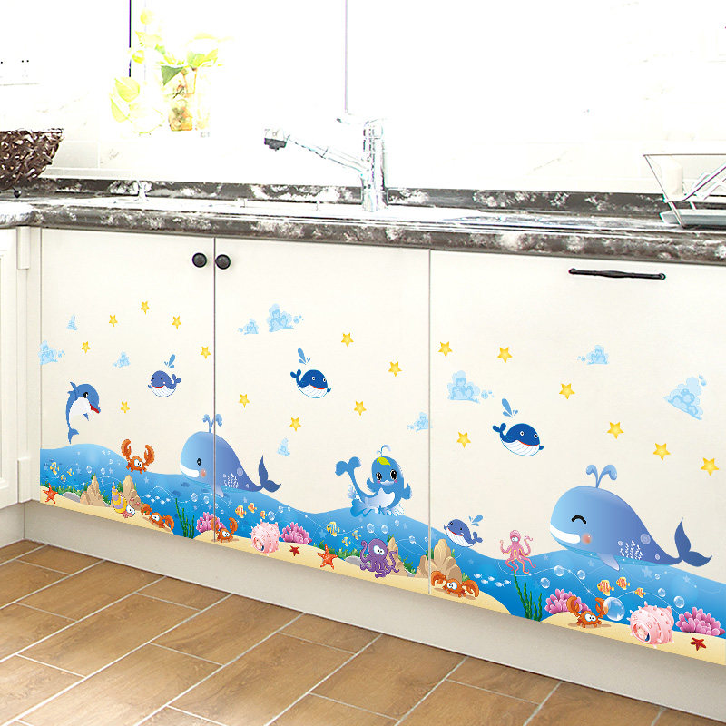 速发箱意厨房橱柜装饰品防贴画柜子柜门翻新墙水餐厅冰创贴纸自粘