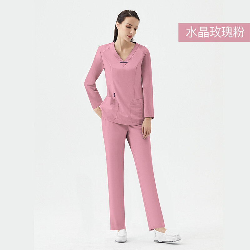 高货护士服刷手服洗手衣分体套装长短袖男女手术室牙医口腔医生工