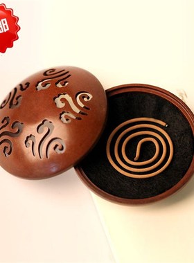 速发纯铜盘香炉铜紫色沉香檀香摆香熏香盘件香炉香盒