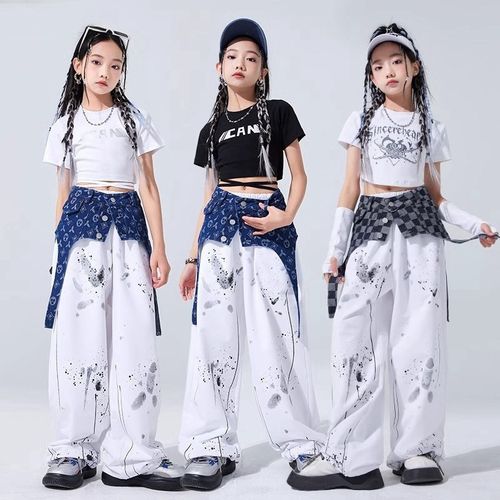 速发六一孩爵士舞服装嘻哈潮服hiphop街舞j蹈服套装演azz舞出服装
