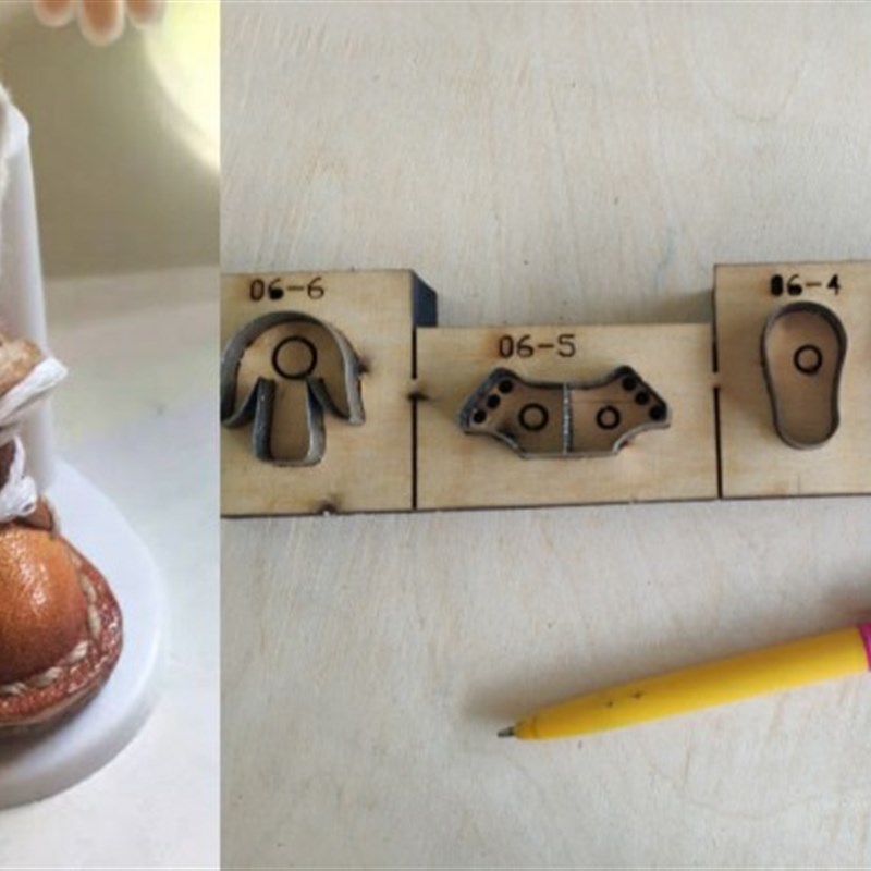 速发鞋工皮具刀模 A革刀模刀模OB11   皮Z娃娃手刀模三孔马