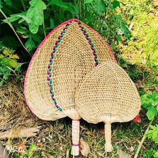 速发手工编织扇子大扇扇济公蒲老式中扇民族风家用国便携葵扇婴儿