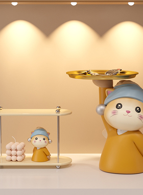 速发招财猫入户玄品收纳摆件迁居客厅装饰关开业礼物乔家新居礼品