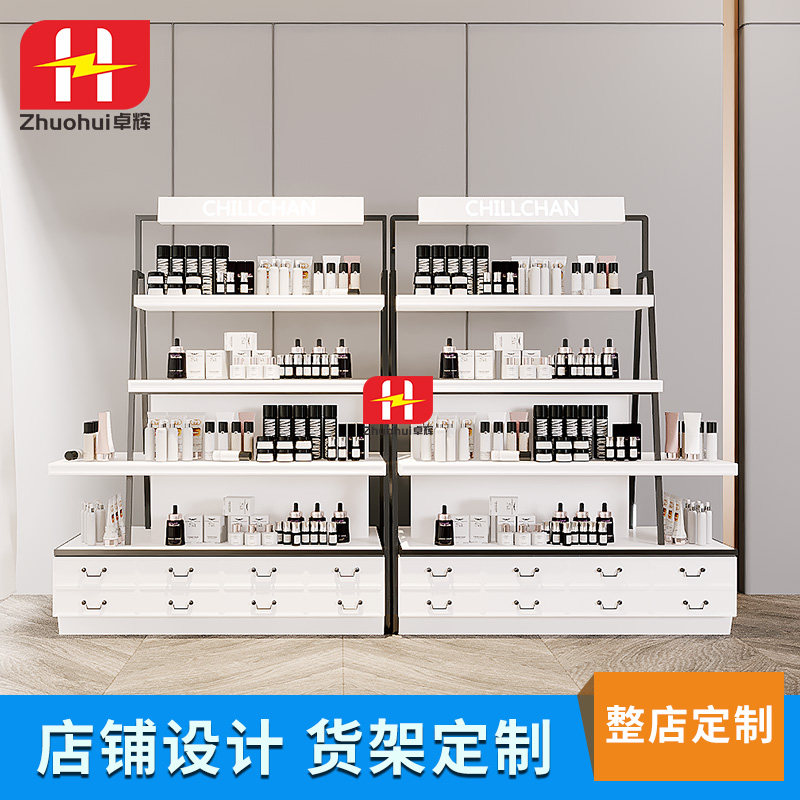 速发化妆品展品柜美甲柜子展示架院产示陈列柜货架置物架多层