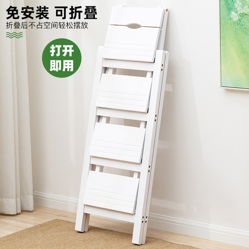 速发木马功实木折内梯椅家用梯子椅子两用梯凳室叠多人能登高踏板