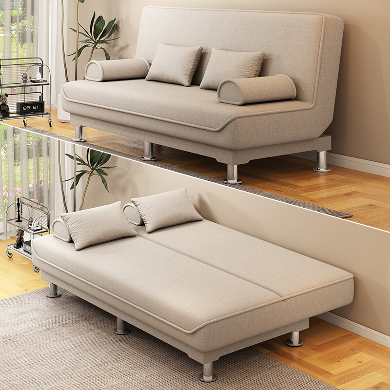 速发沙发小户型客厅房两用折叠2025新款多功能布艺排发直沙沙发床