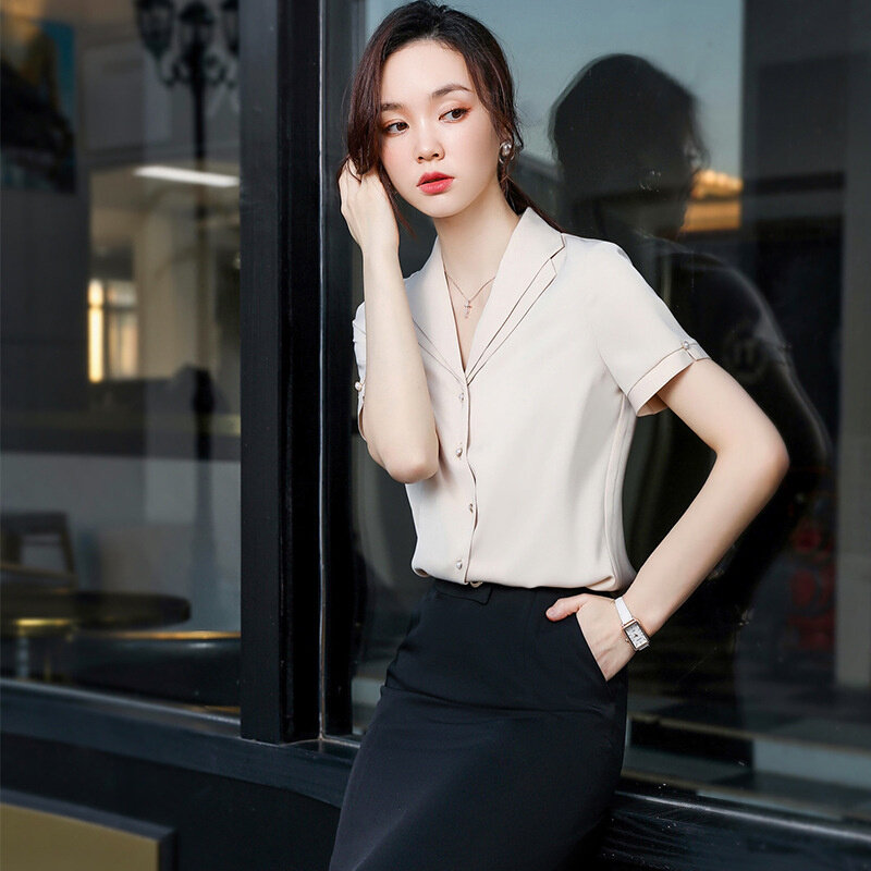 高货衬衫套装女职业装2024夏季新款韩版气质女神范修身时尚裙子两