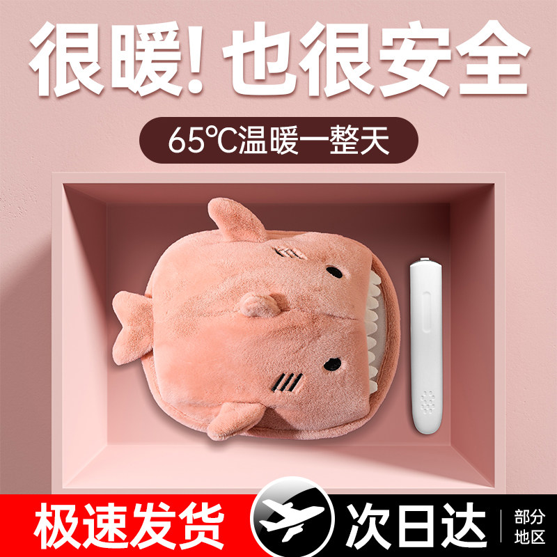 速发充电热爆可爱毛绒暖水袋电暖痛经生用防脚