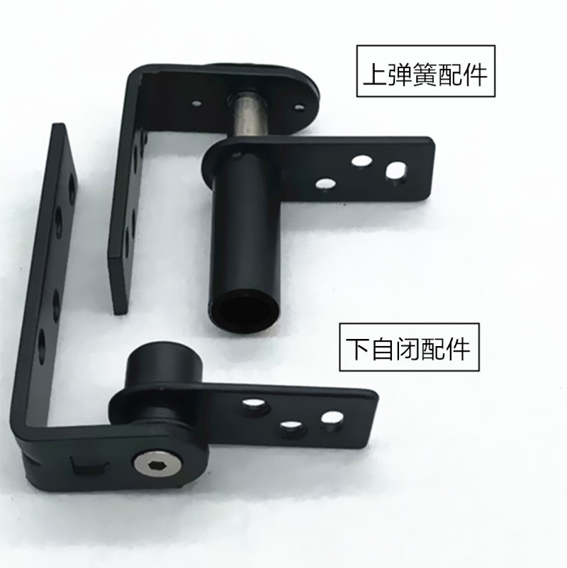 速发门色不锈钢自牛双开门合页双向弹簧自弹自动合页由仔黑内外开