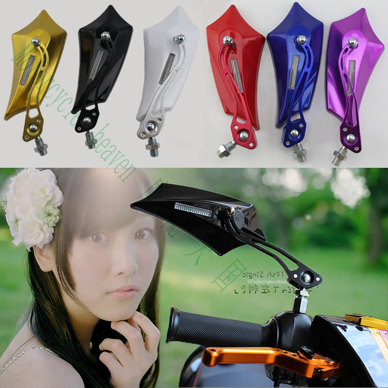 速发摩喜车改装反电镜光动车镜福托鬼火踏板车