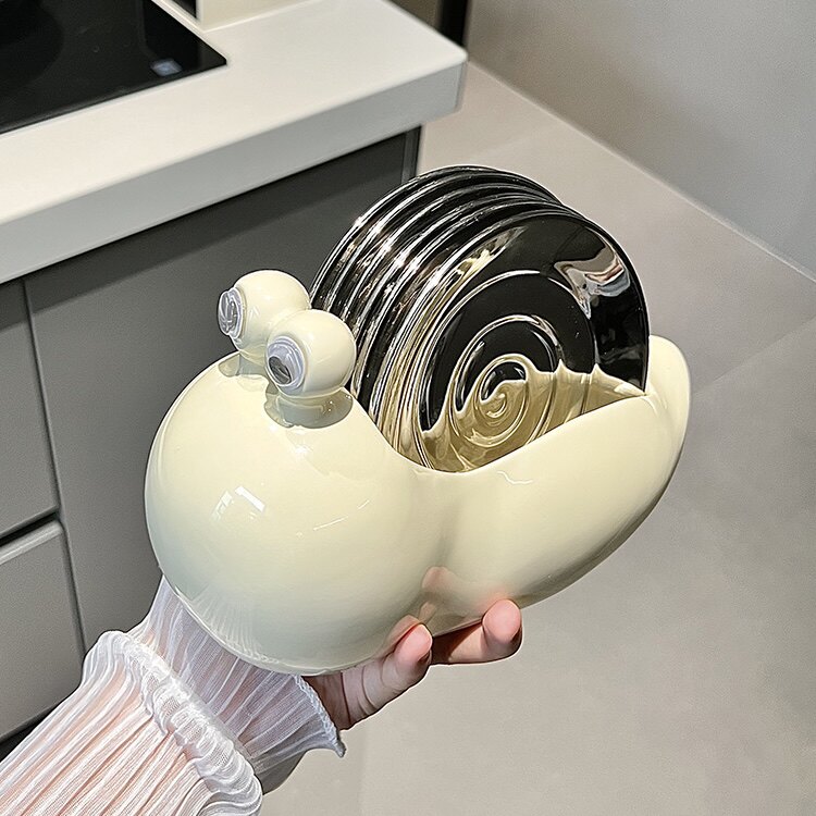 速发蜗牛吐瓷陶骨碟家子高颜值骨盘小碟用餐桌吃饭垃圾渣盘骨头碟