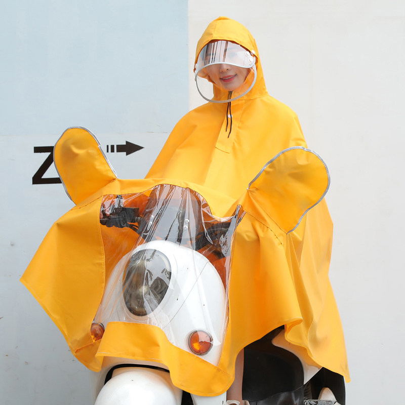 速发小牛电头车适用子冬天小个雨雨衣可带动盔单人骑行雨披