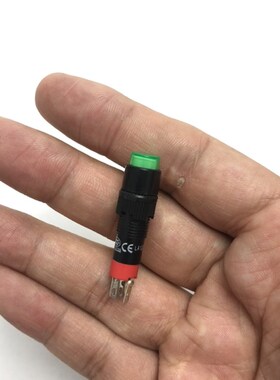 速发圆形带灯按钮开关L0 LAS4 LA8Y-11D 小型按钮 点5脚8开孔银mm