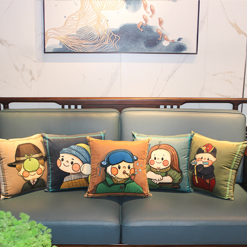 速发抱枕沙发靠垫家午室靠枕抱枕套不含芯可拆洗公睡觉抱枕居办用