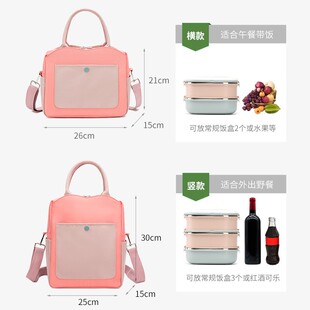 速发饭盒手提保温生铝箔加厚便当袋子带饭包大小号上班学袋防餐小