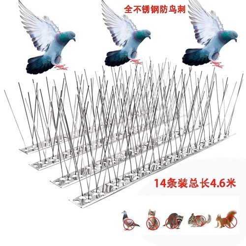 不锈钢防鸟刺钉304防猫刺垫院子围墙驱鸟爬刺驱白鸽神器防猫地刺