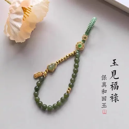 【纯手工制作】玉见福禄天然白玉