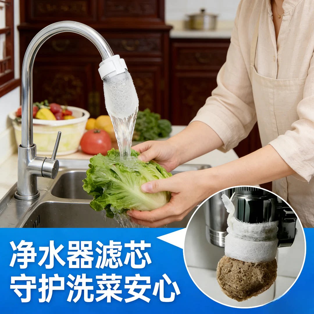 冷热水龙头过滤棉袋 自来水/山泉水通用铁锈杂质前置过滤防溅过滤
