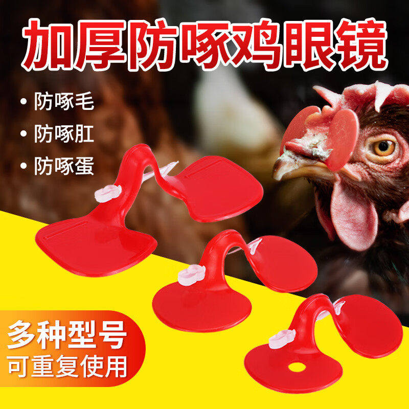 防啄防打架带孔大号鸡眼镜