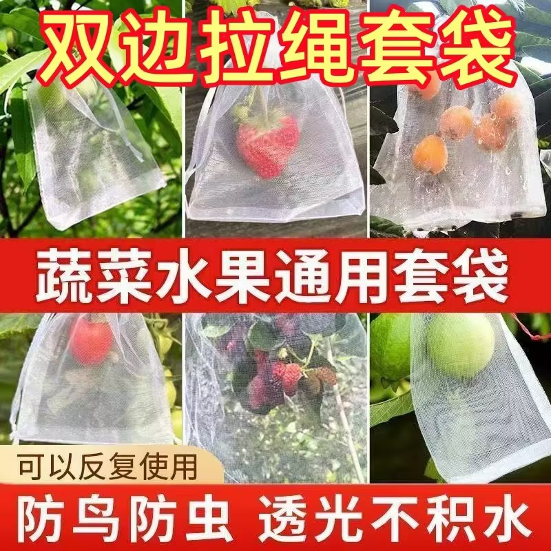 水果套袋草莓无花果葡萄专用袋防虫防鸟神器网袋石榴桃子西瓜香瓜