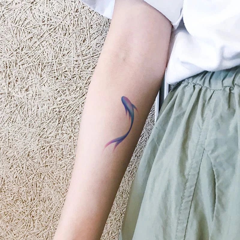 学生版锦鲤手腕纹身贴纸甜酷个性少女高级感幸运软妹纹身贴半永久