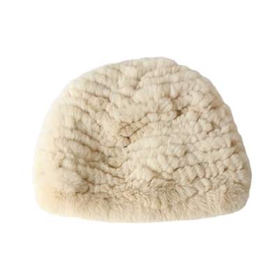 獭兔毛帽子真皮草手工编织帽