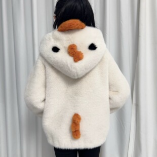 可爱萌娃童装 爆款 水貂绒毛毛皮草外套加厚 儿童皮草工厂冬季 新款