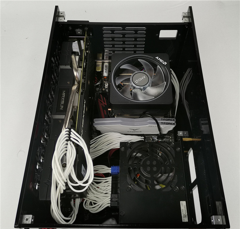 定制6mm亚克力cnc机箱 垂直风道 MINI小机箱 ATX电源 ITX结构