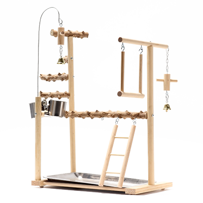 虎皮牡丹玄凤鹦鹉站架实木站架