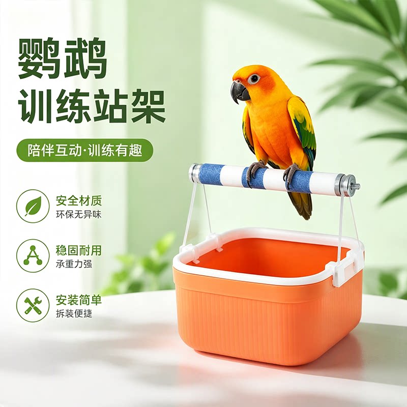 鹦鹉桌面站架厕所定点排便玄凤虎皮牡丹专用站架站杆训练站台