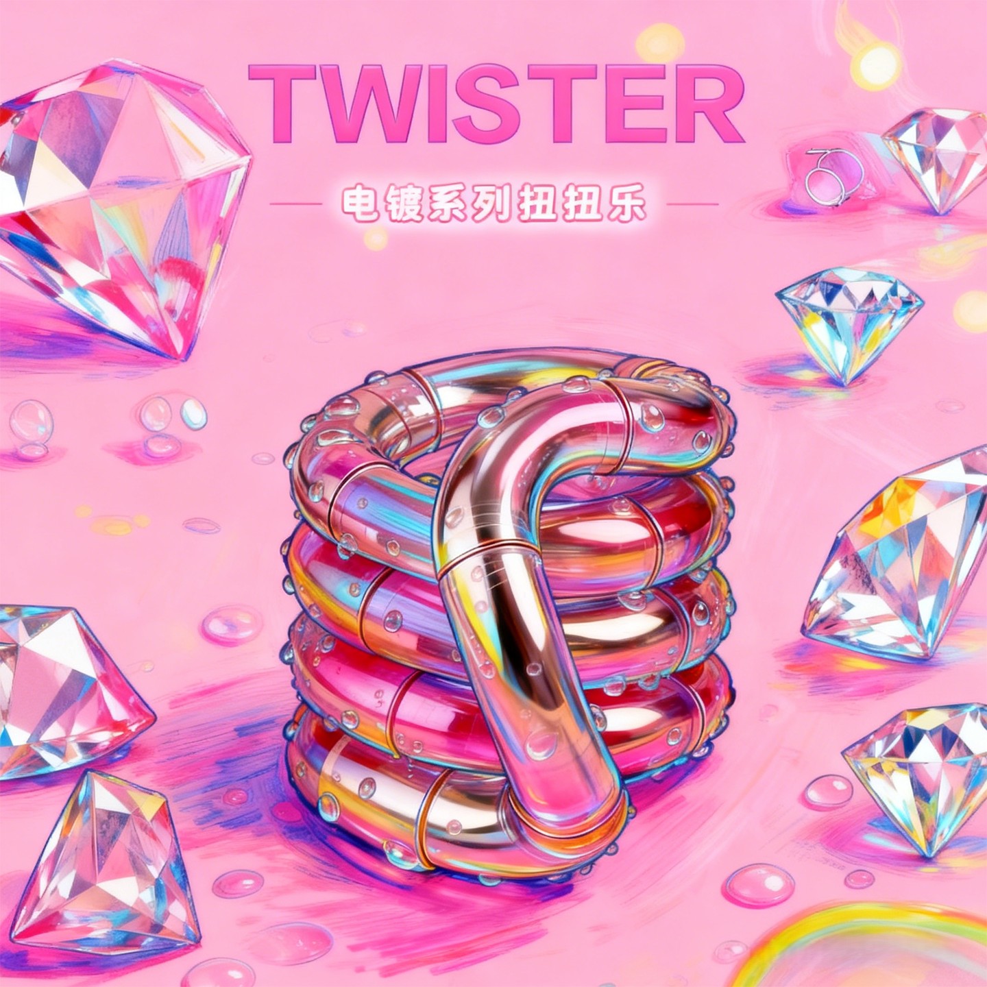 Tang炫彩扭扭乐美版平替款温感变色le缓解多动症专注力训练彩虹款