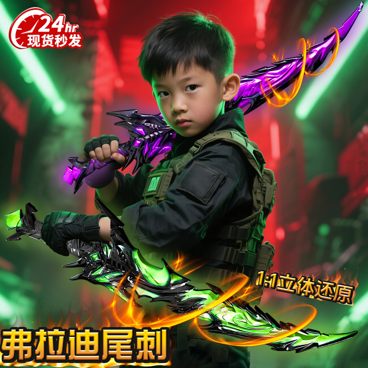 和平精英地铁逃生同款武器周边弗拉迪尾刺模型新款儿童玩具男礼物