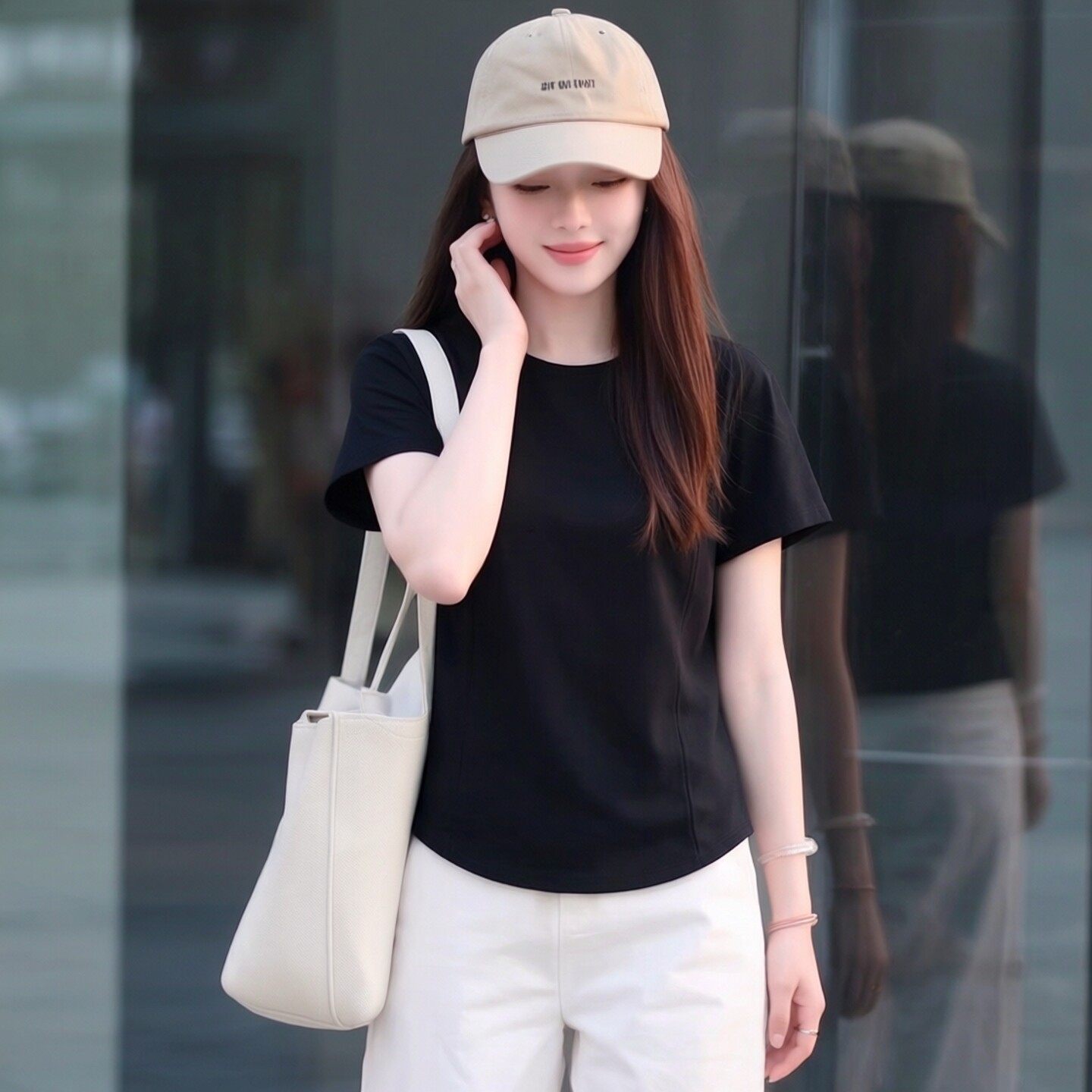 t恤女锦纶冰丝 2026新款夏季穿搭速干t恤面料运动t恤户外健身上衣