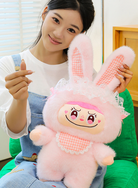 拉布大号可爱毛绒玩具小兔兔布布正品玩偶儿童睡觉布娃娃生日礼物