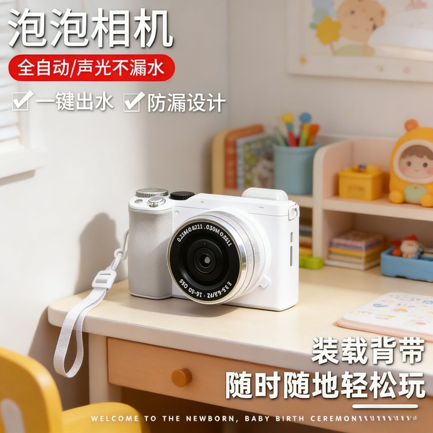 单反照相机泡泡机网红仿真自动吹泡少女心ins风拍照道具户外玩具