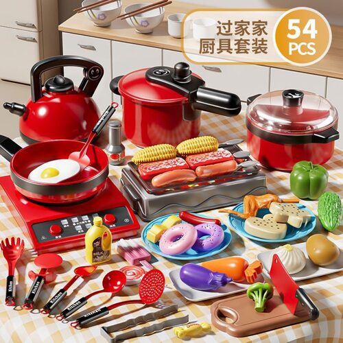 过家家玩具女孩厨房女宝宝仿真儿童厨具可做饭水果切切乐玩具