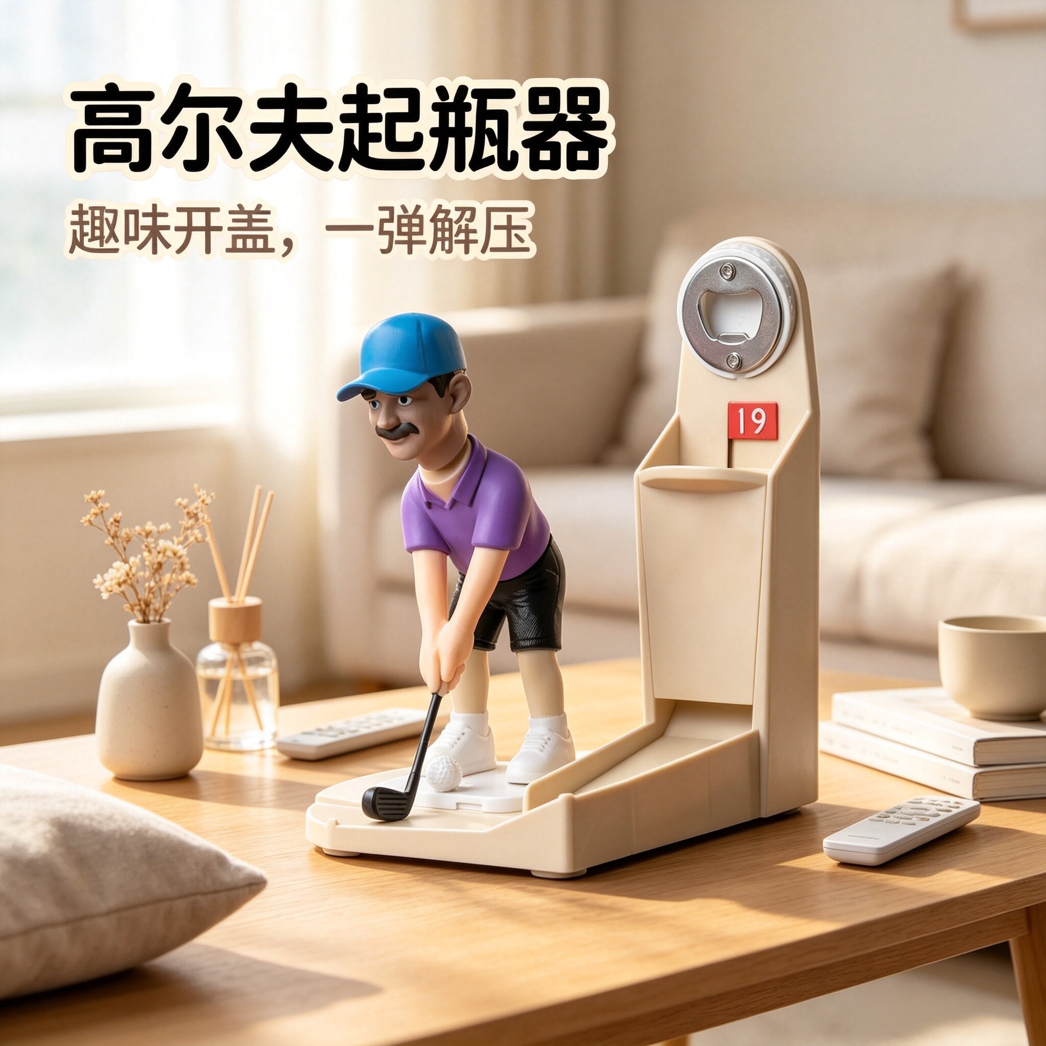 高尔夫开瓶器3D打印冰箱贴