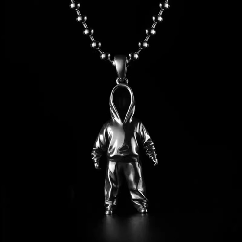 YulongLab原创设计卫衣人项链