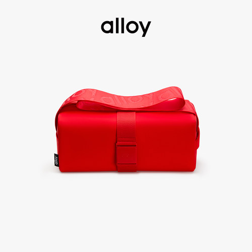 ALLOY红色大容量单肩斜挎包