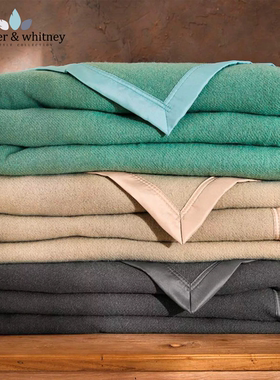 SPW外贸出口羊毛毯100纯羊毛床上用大毯子双人单人盖毯保暖加厚毯