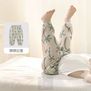 婴儿裤子夏季薄款防蚊裤男女宝宝宽松休闲裤儿童家居束脚裤童装凉