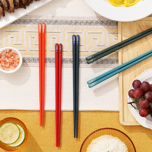 康宁合金筷子家用高档新款高颜值耐高温防滑筷子一人一筷专人专用