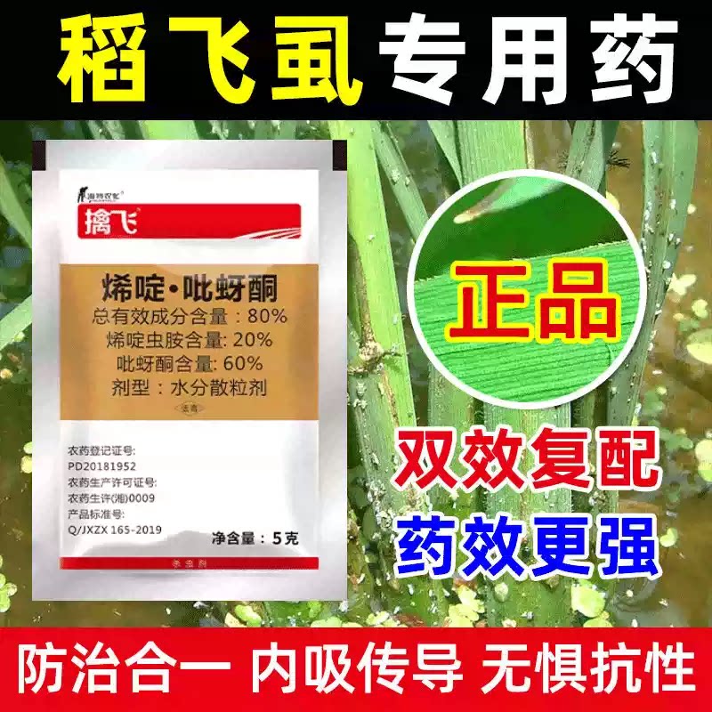稻飞虱专用药烯啶吡呀酮蚜虫白粉虱蓟马水稻专用杀虫剂农药大全