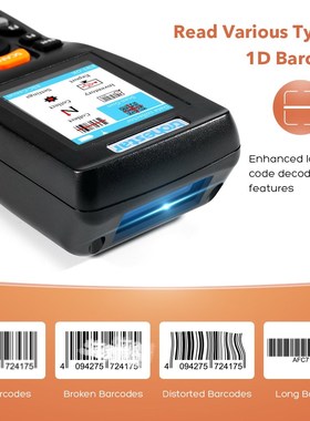 1D 2D Barcode Scanner Wireless QR Bar Code Reader Handheld I