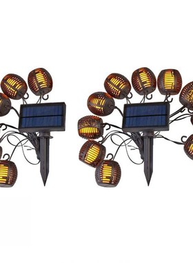 Outdoor LED Solar String Lights Garden Flame Lantern  Garden