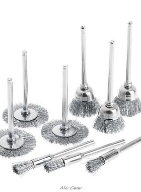 9 Steel Brush Wire Wheel Brushes Die Grinder Rotary Electric