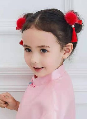 WYINYA   2021 New Year's Big Red Children's Antique Hairpins