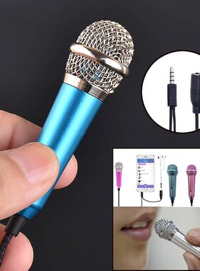 Mini Karaoke Condenser Wired 3.5mm Stereo Microphone Mic For