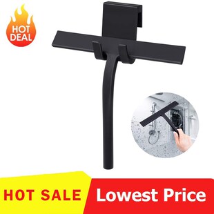 Window Squeegee Glass Wiper Scraper Cleaner with Silicone Bl